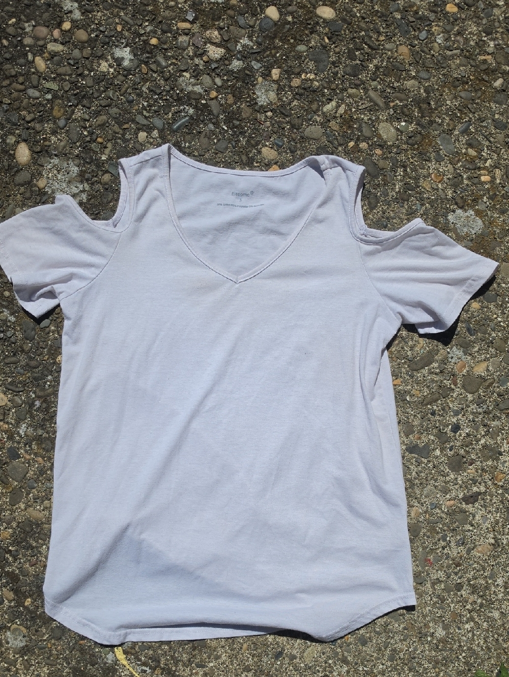 Cold-Shoulder V-Neck Women's Top - Light Lavender